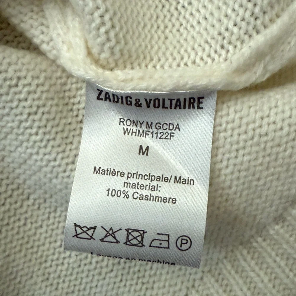 Zadig & Voltaire Cashmere Sweater NWT Amour Heart White - Picture 10 of 10